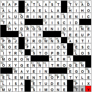 LA Times Crossword Answers 19 Oct 12, Friday