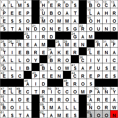 LA Times Crossword Answers 7 May 13, Tuesday