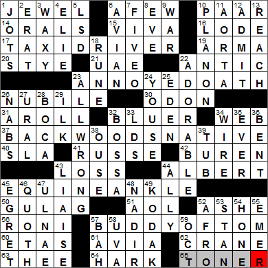 LA Times Crossword Answers 15 May 13, Wednesday