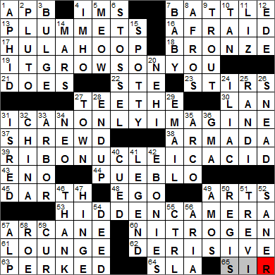LA Times Crossword Answers 31 May 13, Friday