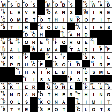 LA Times Crossword Answers 13 May 15, Wednesday