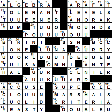 LA Times Crossword Answers 1 May 15, Friday