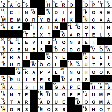 LA Times Crossword Answers 20 May 15, Wednesday