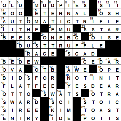 LA Times Crossword Answers 29 May 15, Friday