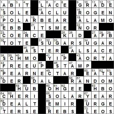 LA Times Crossword Answers 18 Aug 15, Tuesday