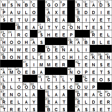 LA Times Crossword Answers 9 Sep 15, Wednesday
