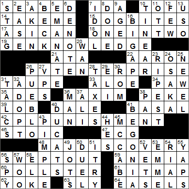 LA Times Crossword Answers 23 Oct 15, Friday