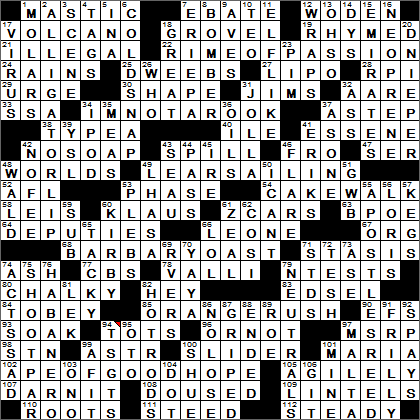 madcap comedy crossword
