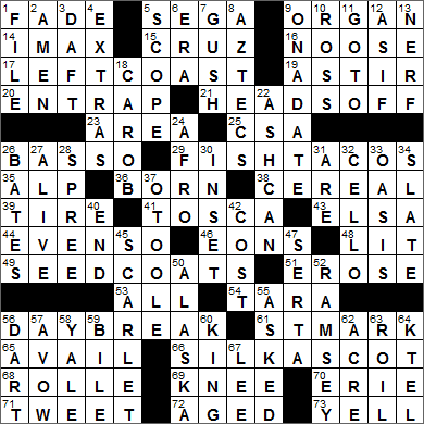 LA Times Crossword Answers 6 Oct 15, Tuesday