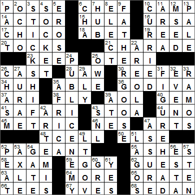 LA Times Crossword Answers 3 May 16, Tuesday