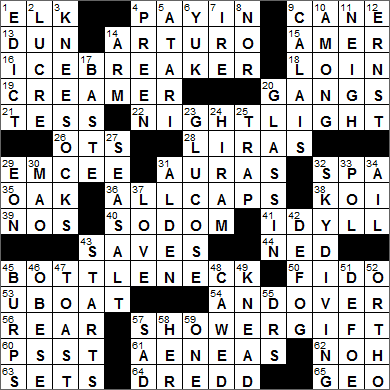 LA Times Crossword Answers 5 May 16, Thursday