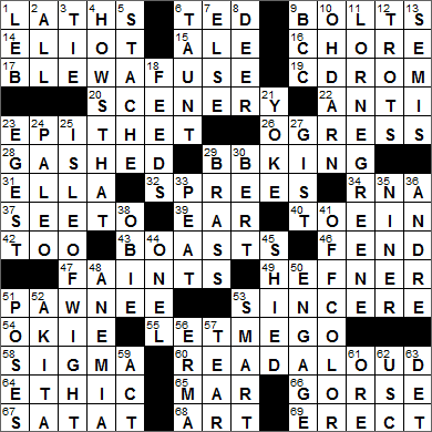 LA Times Crossword Answers 6 May 16, Friday