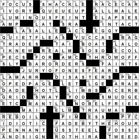 LA Times Crossword Solution 17 Jul 16