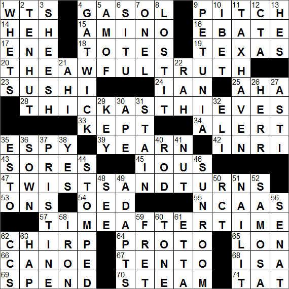 LA Times Crossword Solution 15 Aug 16
