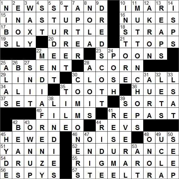 LA Times Crossword Solution 24 Sep 16