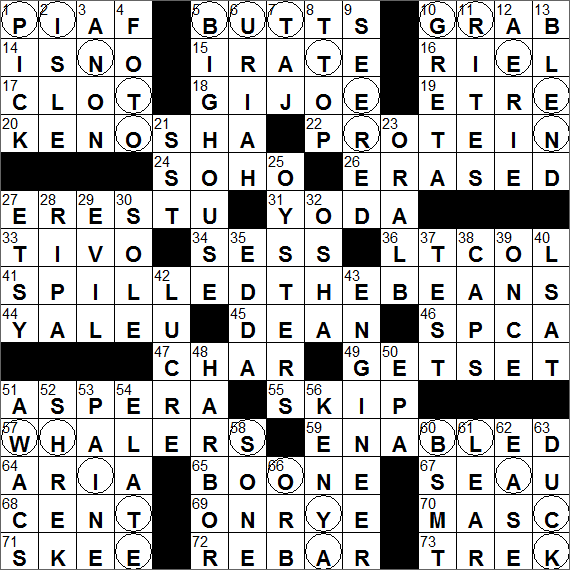 LA Times Crossword Answers 29 Sep 16 Thursday LAXCrossword