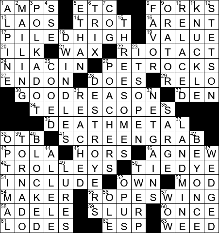 crossword 14th clue electronic laxcrossword macabre