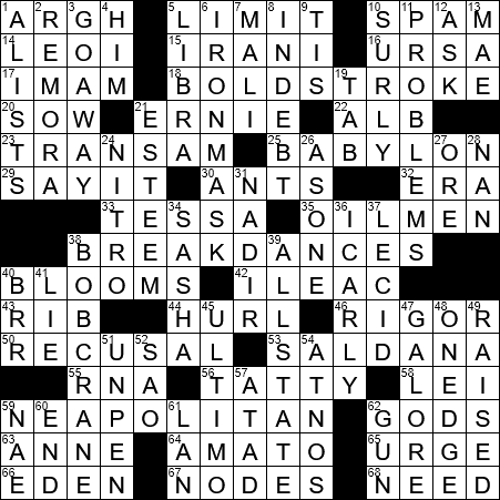 In The Prior Month Crossword Clue Archives Laxcrossword Com