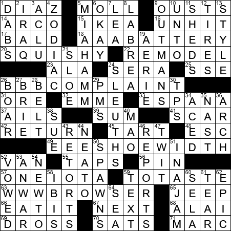 Grievance filed with a consumer protection org crossword clue Archives
