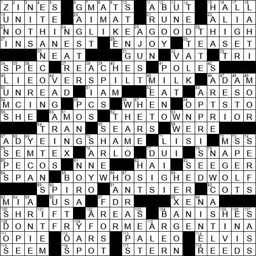 reebok rival crossword clue