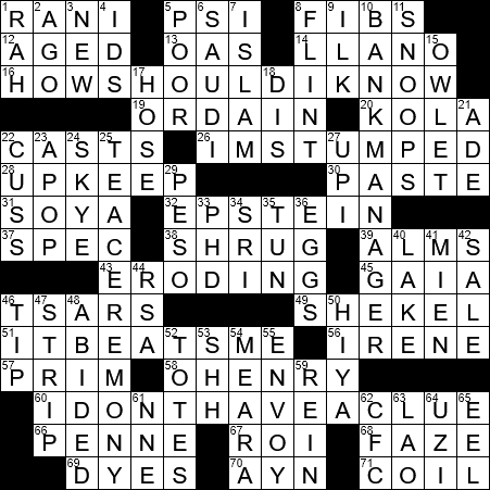 Storywriter known for irony crossword clue Archives LAXCrossword com