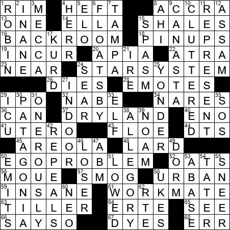 Rehab issues crossword clue