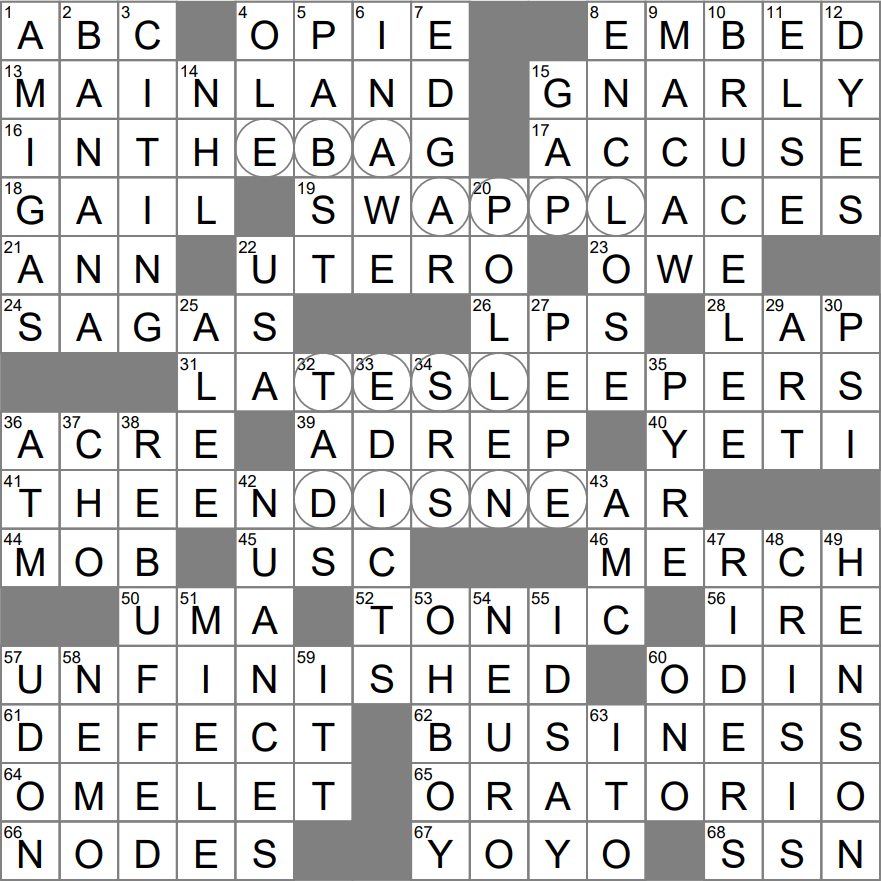 malaria symptom crossword clue
