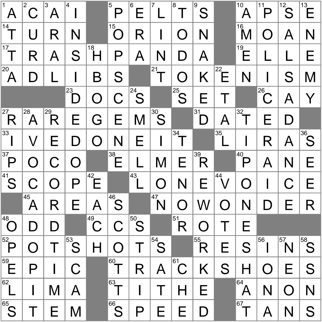 LA Times Crossword 26 Nov 22 Saturday Knowledge and brain activity