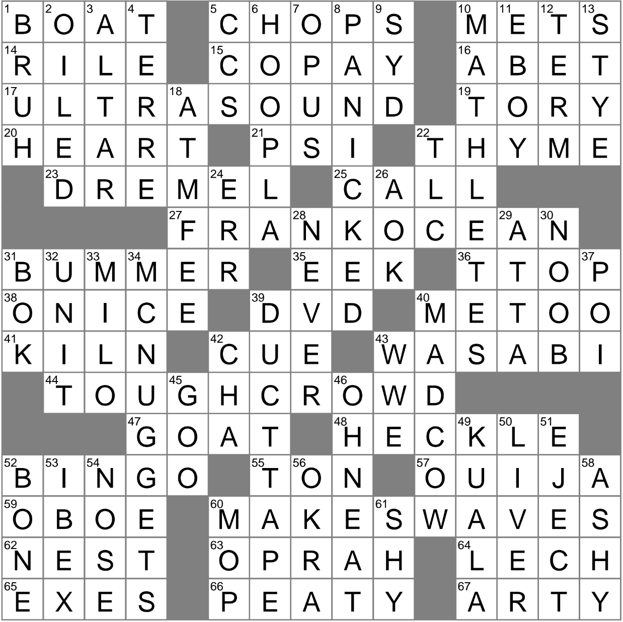LA Times Crossword 21 Jun 19, Friday 