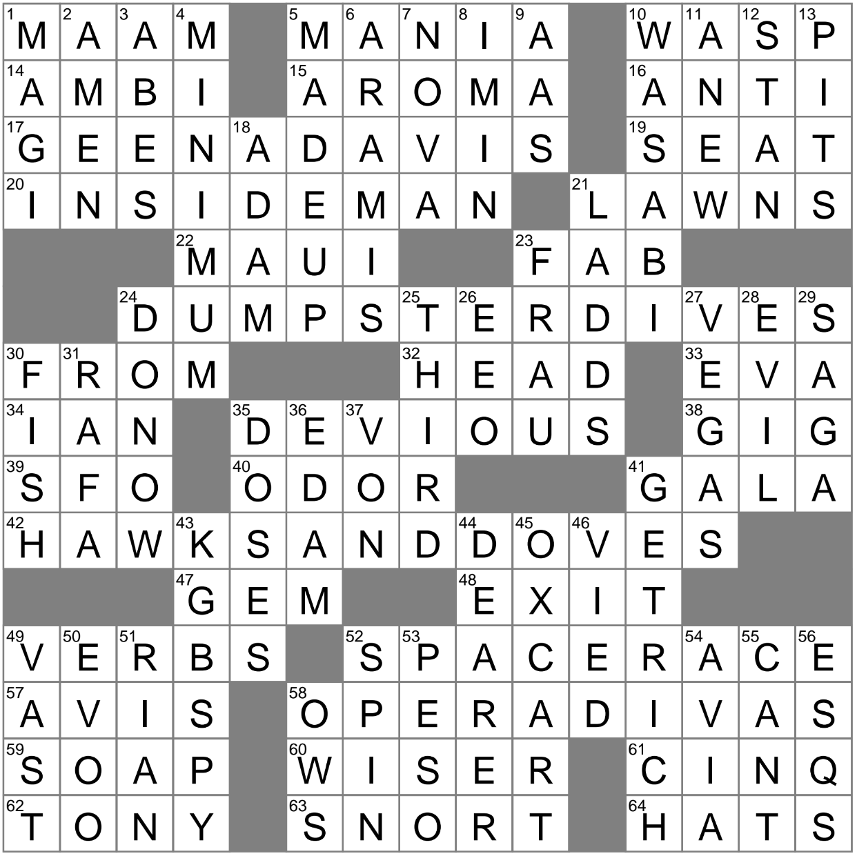 Sneakily probe (for) crossword clue Archives LAXCrossword com