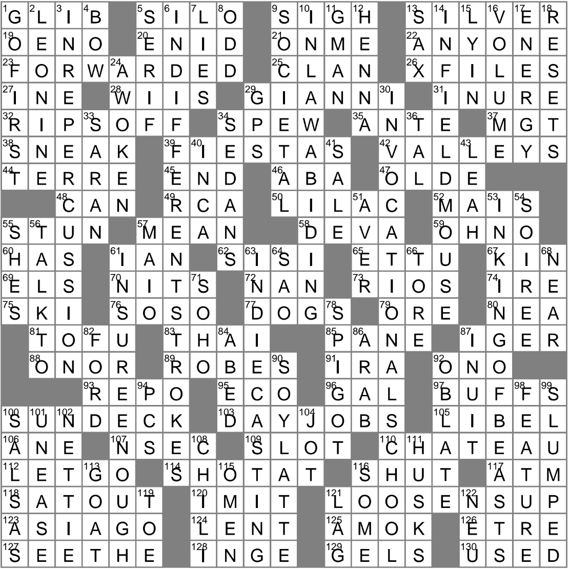 LA Times Crossword 1 Sep 23, Friday 