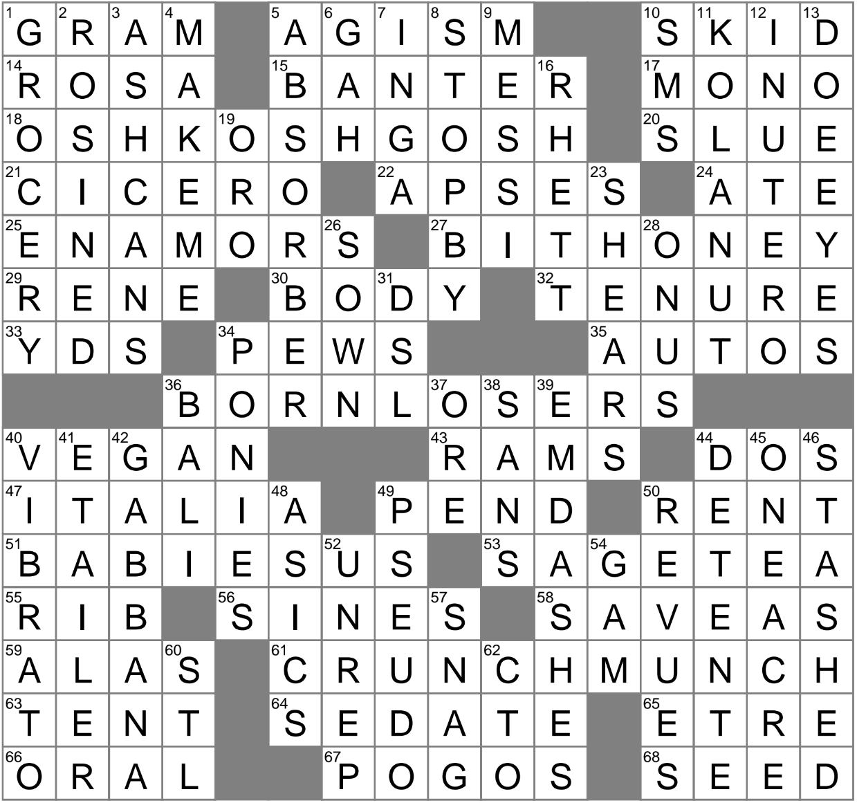 LA Times Crossword 17 May 19, Friday 