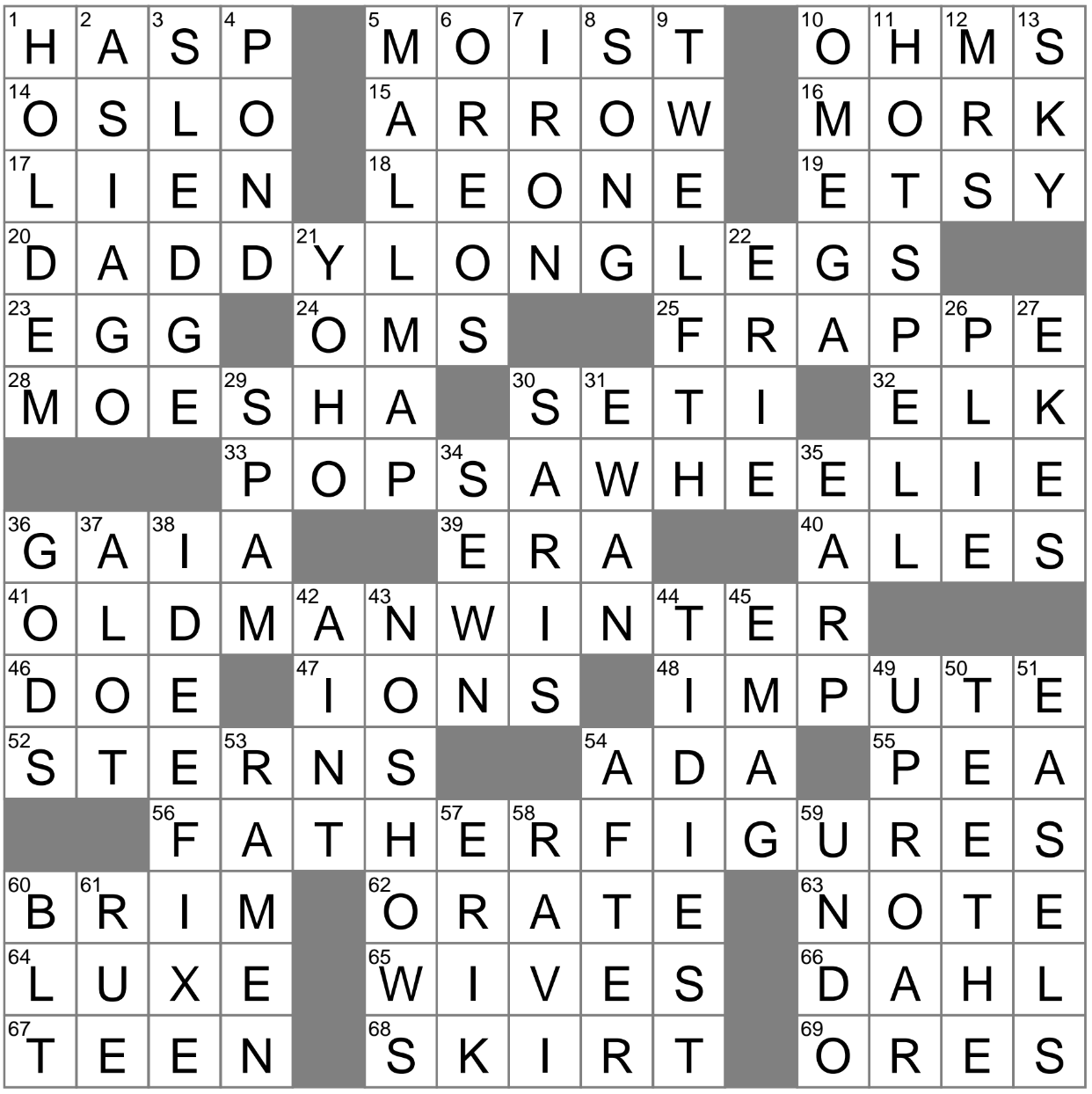 essay's language crossword clue