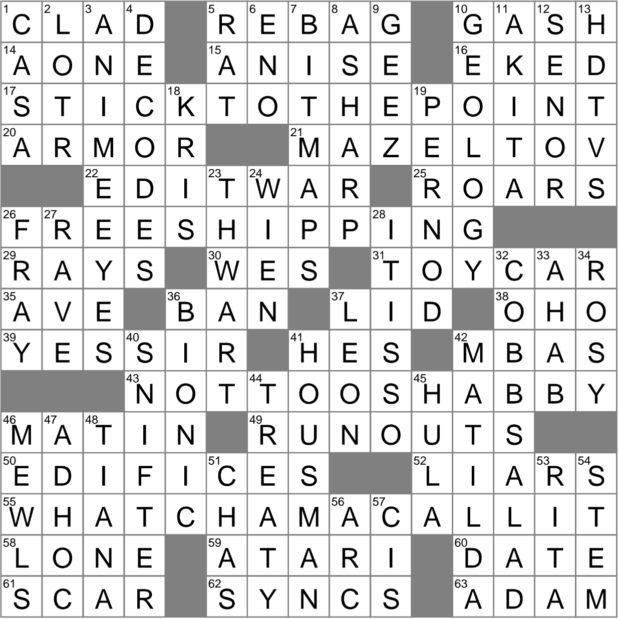 LA Times Crossword 1 Apr 23 Saturday LAXCrossword com
