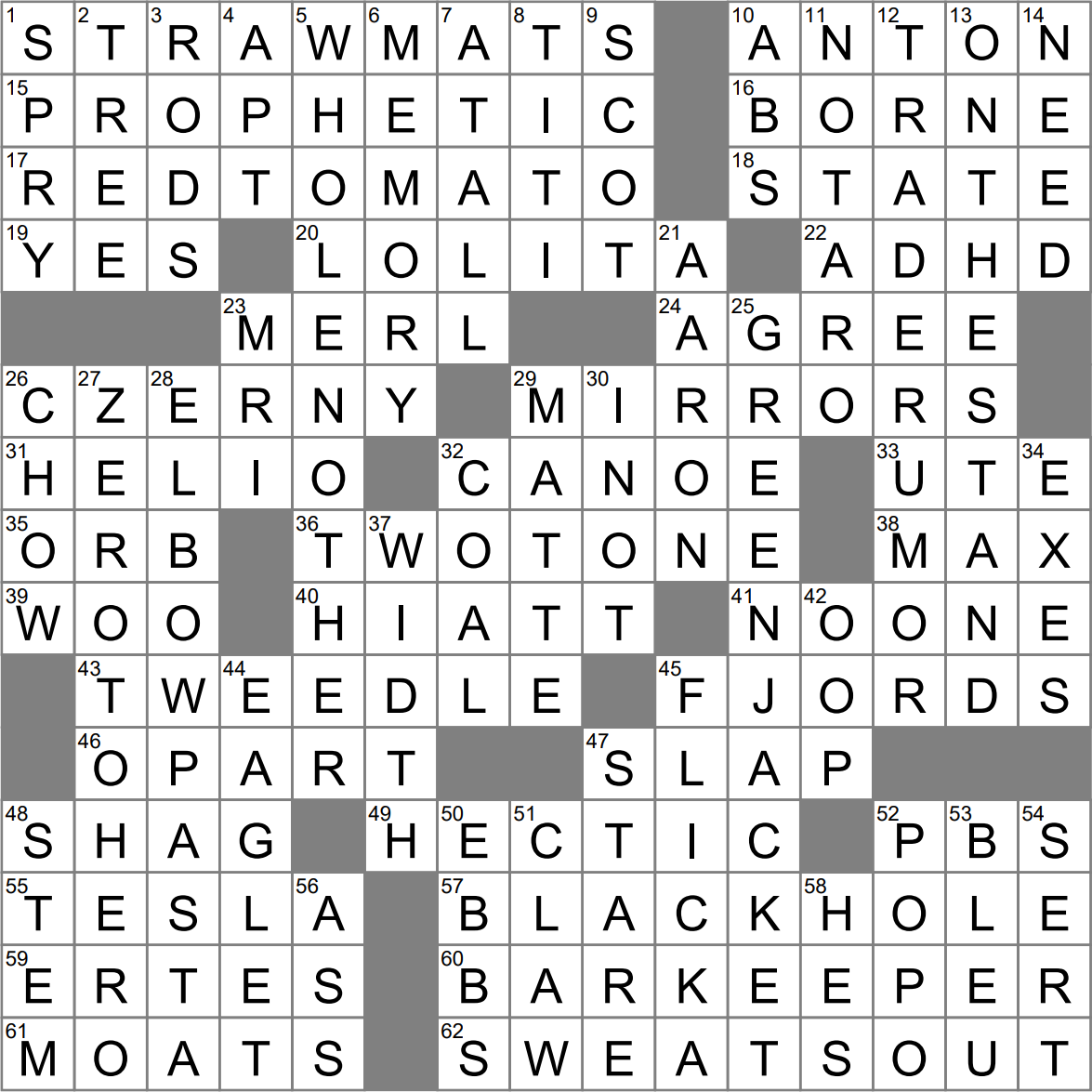 LA Times Crossword 13 May 23 Saturday LAXCrossword com