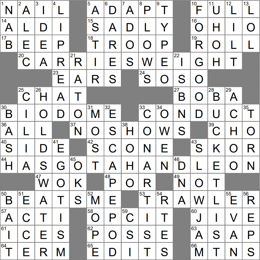 Los Angeles Times Crossword Tuesday 11 April 2023 