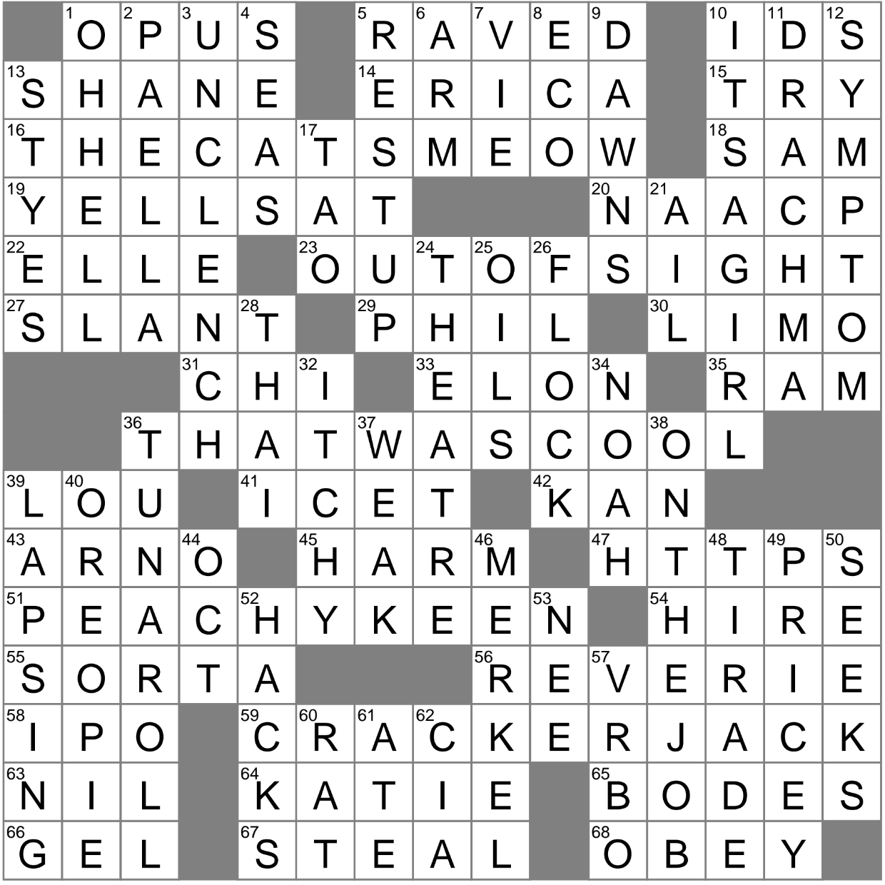 LA Times Crossword 17 May 23 Wednesday LAXCrossword com