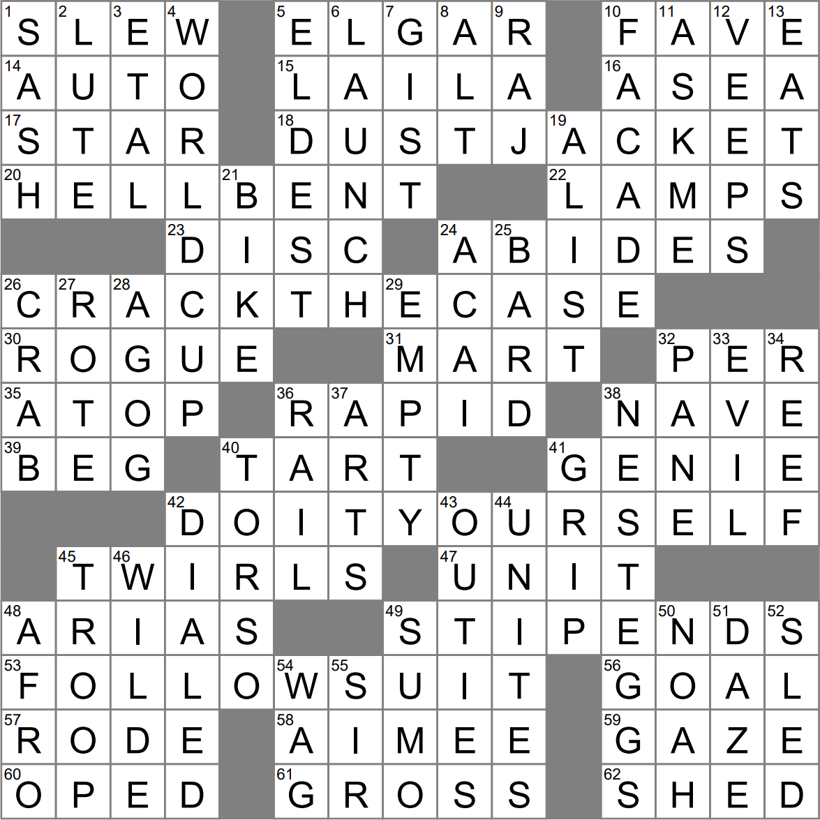 Recklessly committed crossword clue Archives LAXCrossword com