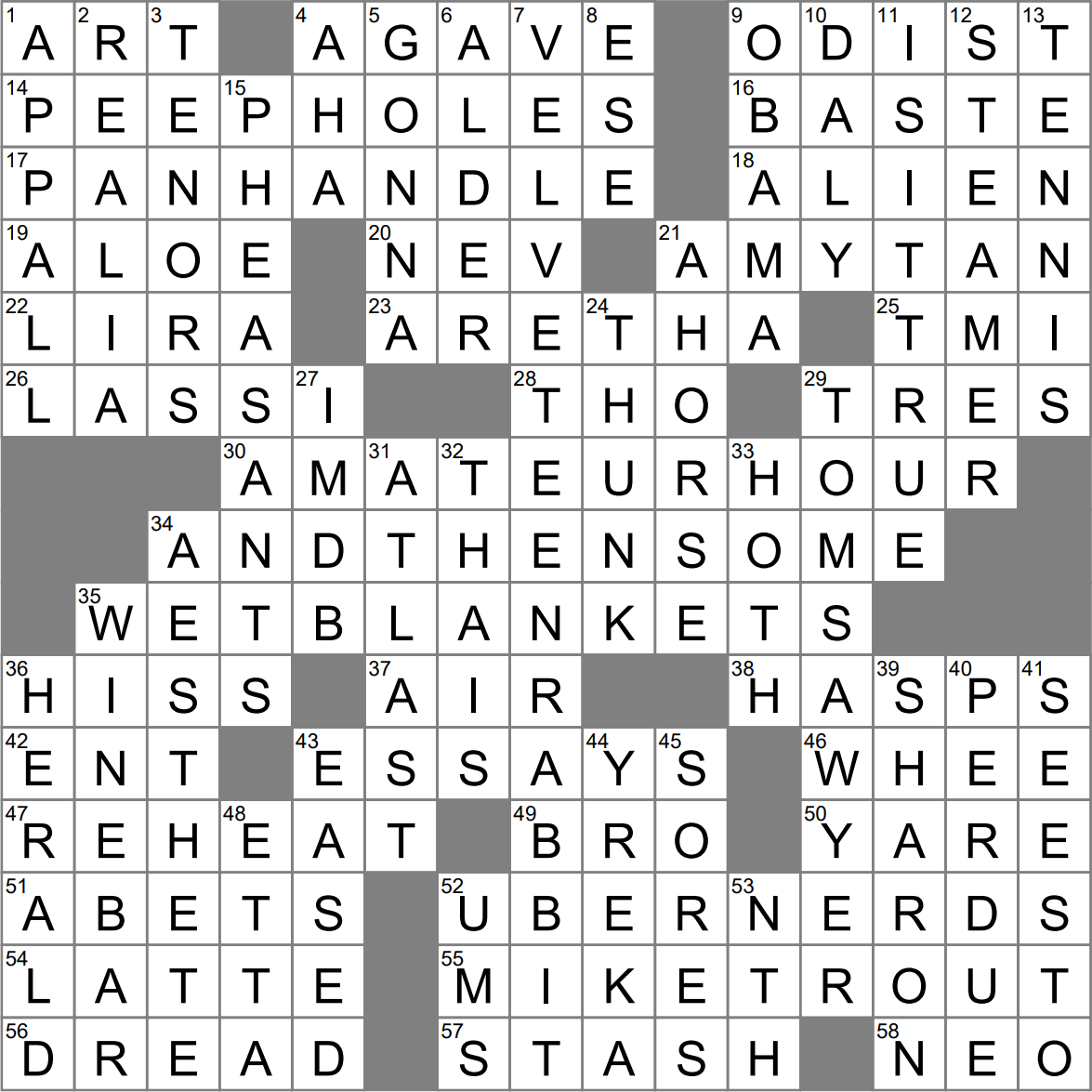 La Times Crossword 24 Jun 23 Saay