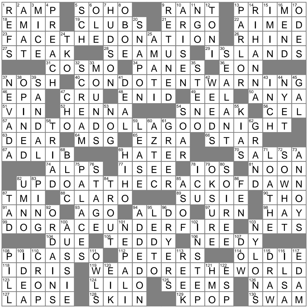 LA Times Crossword 23 Jul 21, Friday 