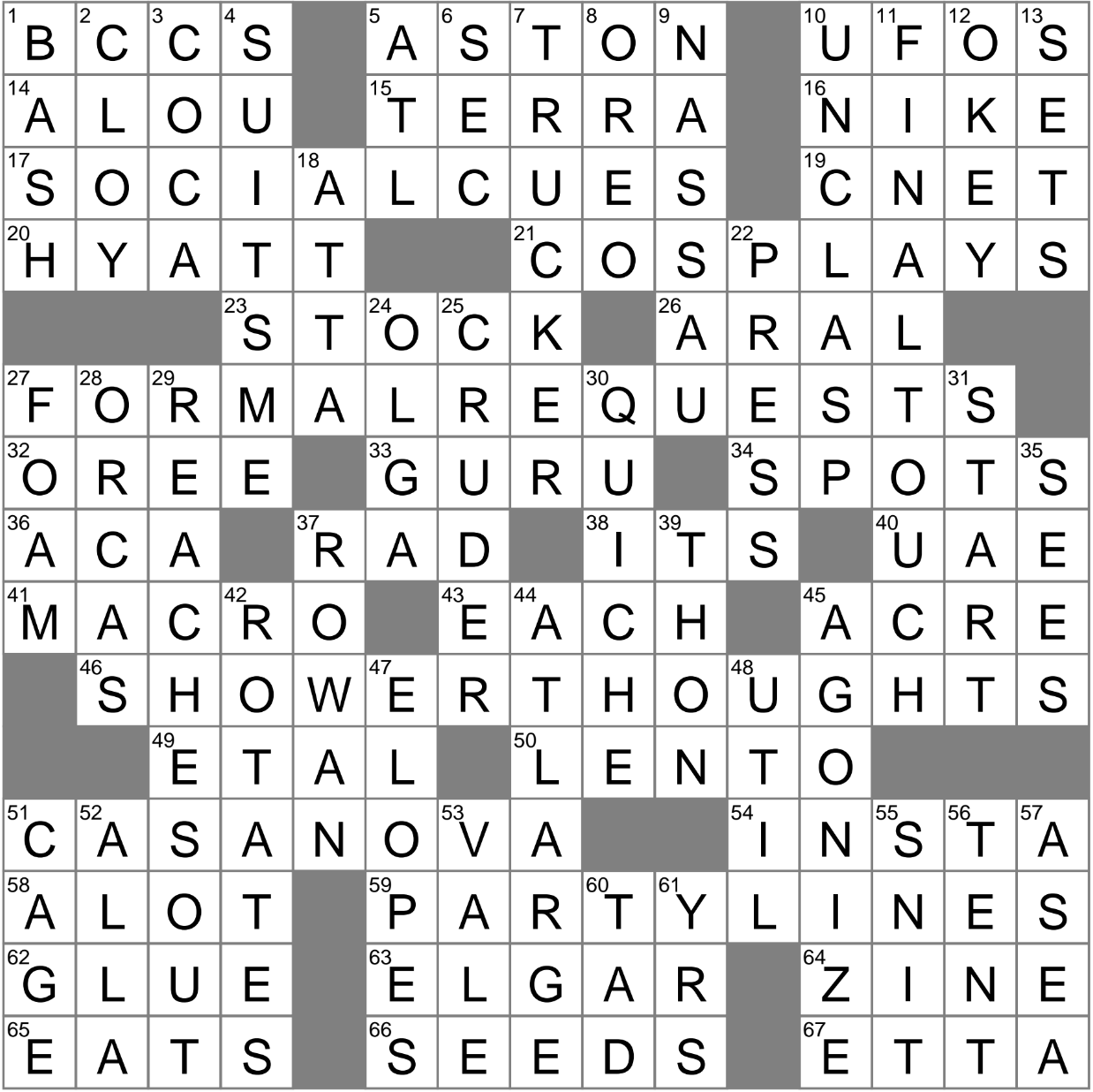 LA Times Crossword 29 Jun 23 Thursday LAXCrossword com