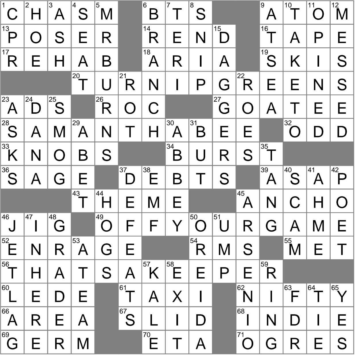 0916-22 NY Times Crossword 16 Sep 22, Friday - NYXCrossword.com