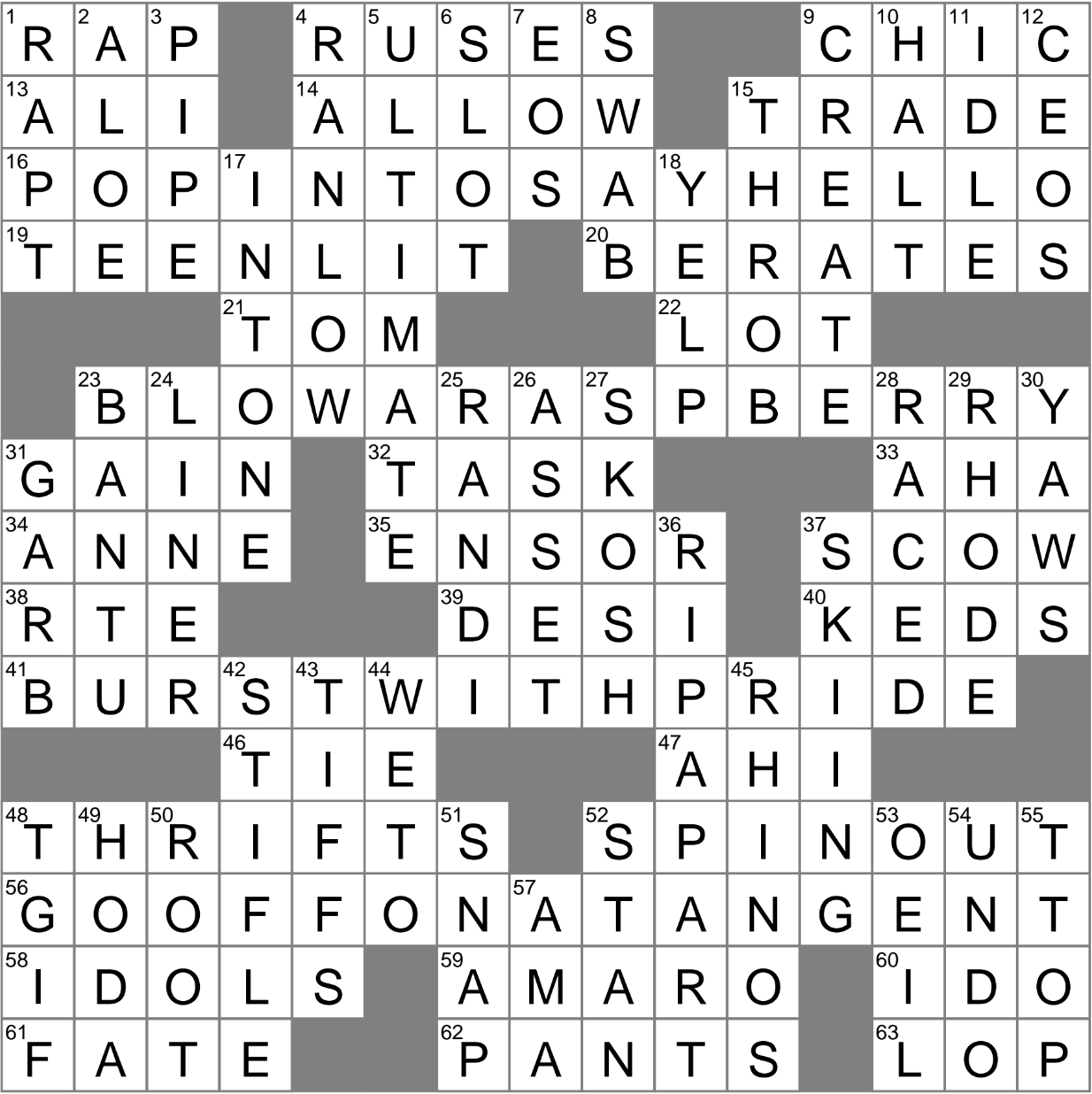 NYT Crossword Answers for July 10, 2023 - The New York Times