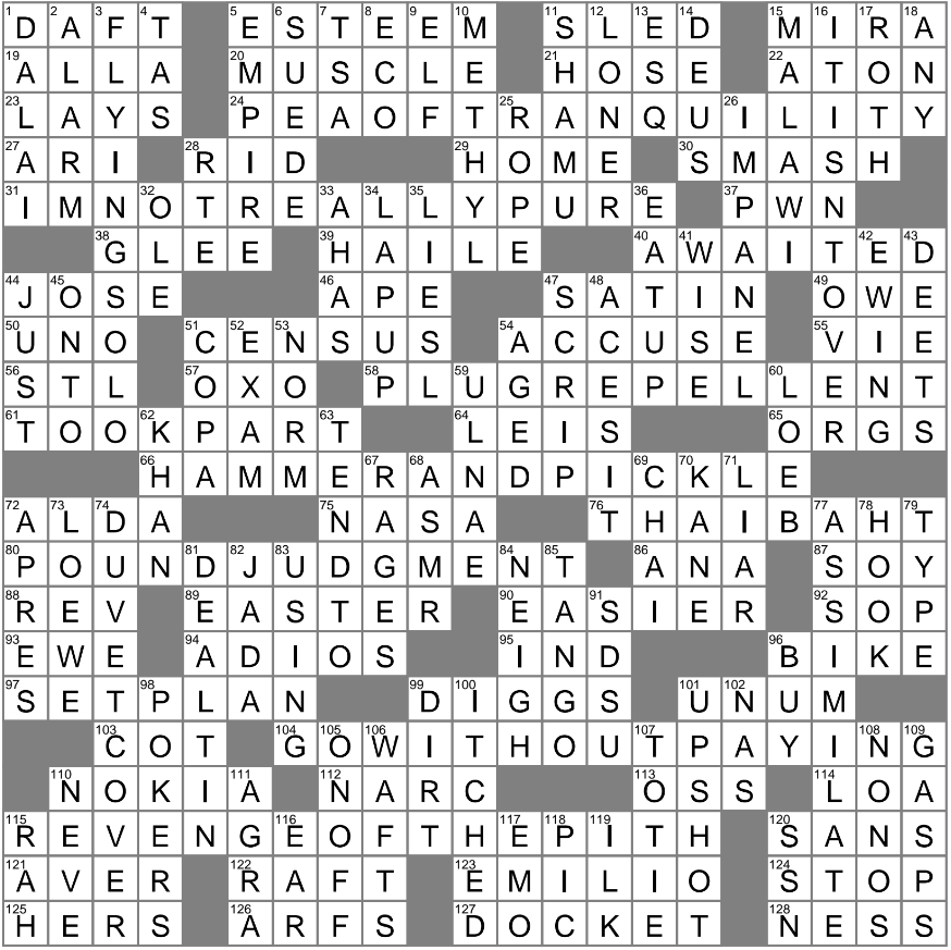 LA Times Crossword 6 Aug 23 Sunday LAXCrossword com