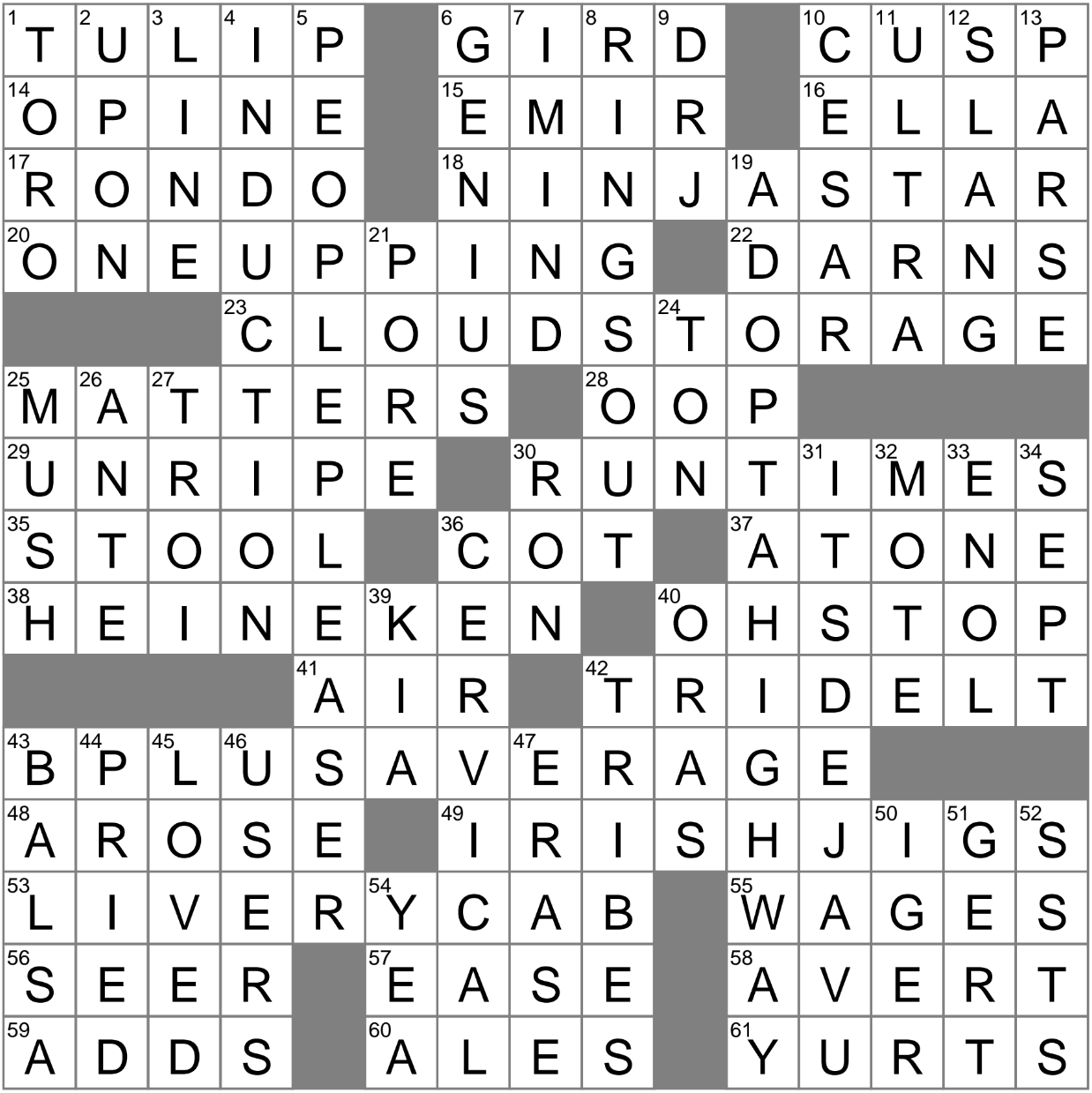 LA Times Crossword 19 Aug 23 Saturday LAXCrossword com