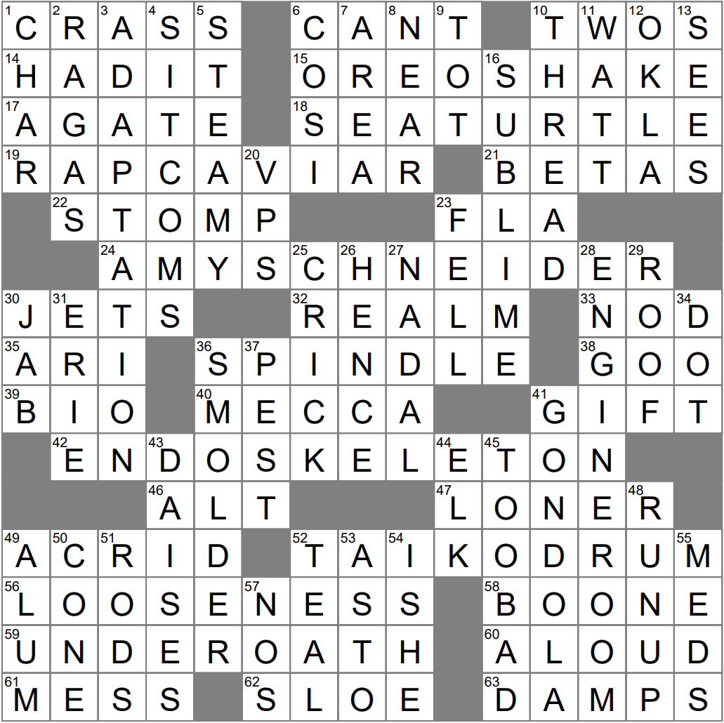  Answers to the New York Times Crossword