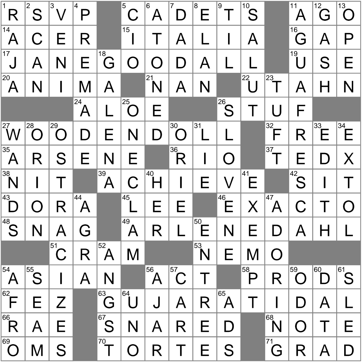 LA Times Crossword 13 Sep 23 Wednesday LAXCrossword com
