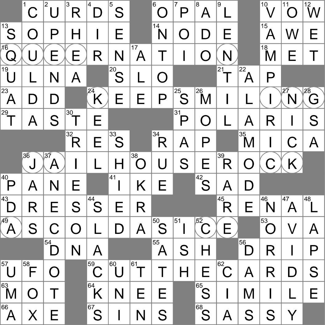 LA Times Crossword 14 Aug 23, Monday 