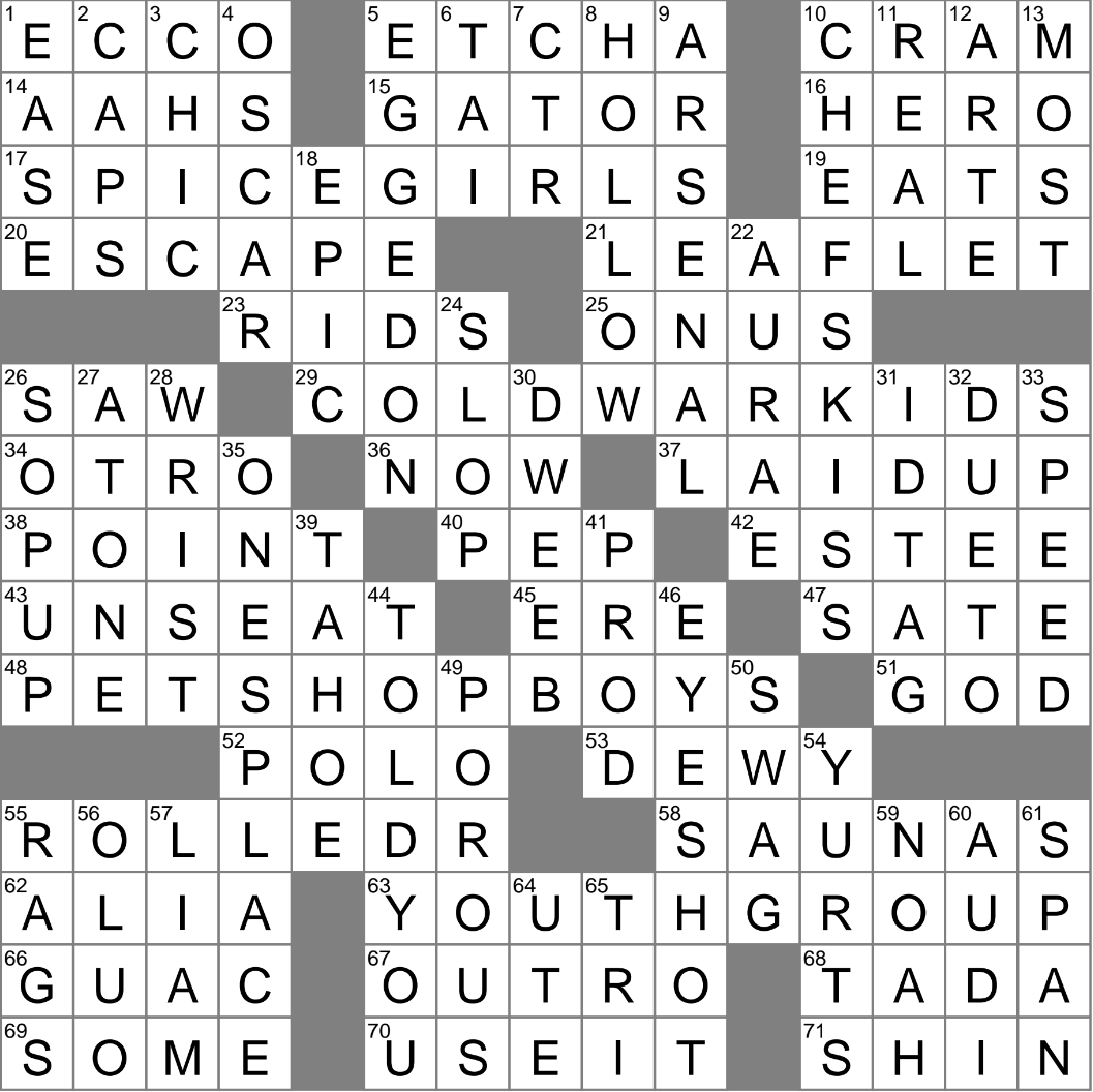 LA Times Crossword 26 Oct 23 Thursday LAXCrossword com