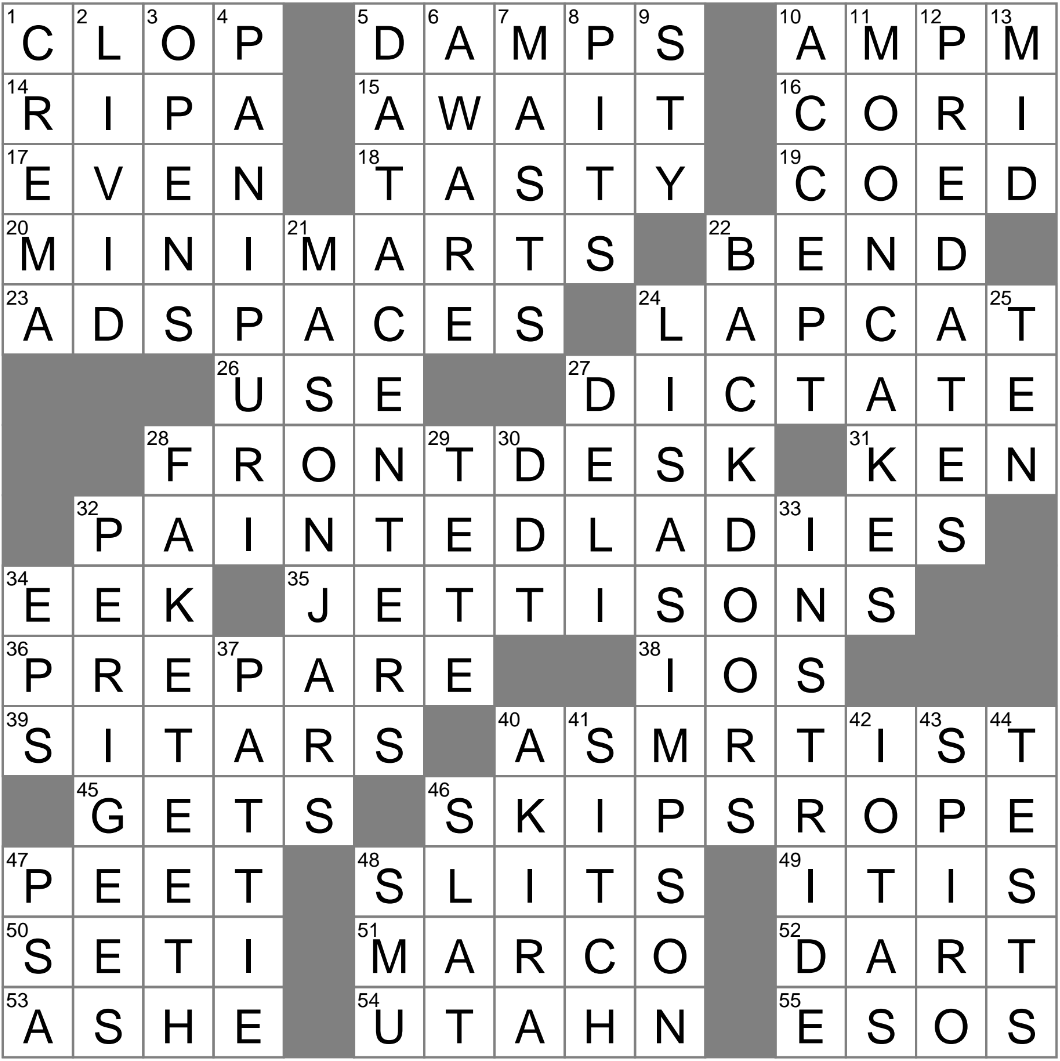 How can anyone know this? Times Crossword Lunacy 